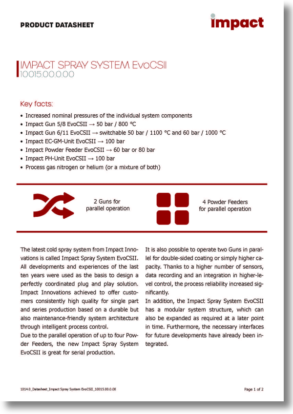 1014.0_Datasheet_Impact Spray System EvoCSII_10015.00.0.00